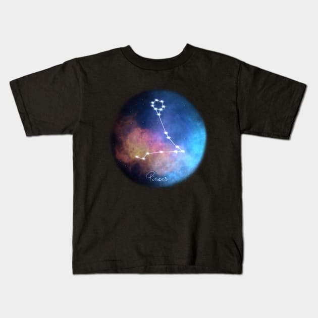 Pisces Kids T-Shirt by Monstrous1